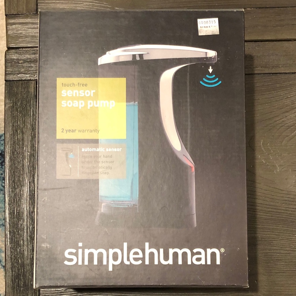 simplehuman Chrome Touch-Free Sensor Soap Pump